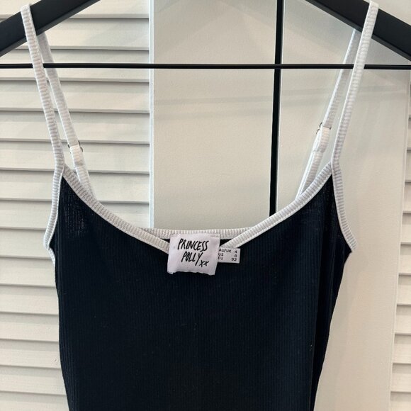 PRINCESS POLLY Arabellae Mini Dress in Black and White US 0 - Picture 3 of 3